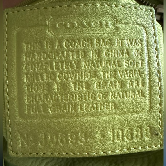 Y2K Coach green pebbled leather satchel - Picture 8 of 11